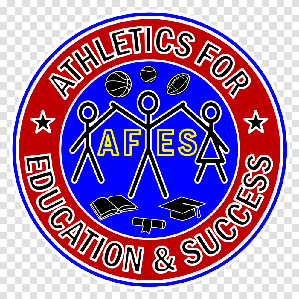 Afes Logo 1020 Blue Border Athletics For Education Circle, Symbol, Trademark, Badge, Emblem Transparent Png