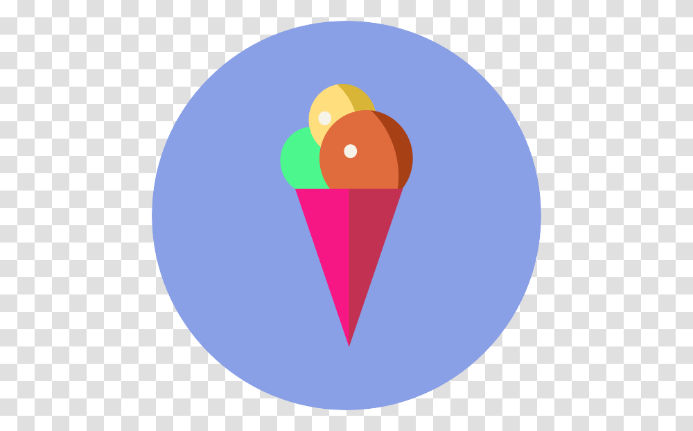 Affinity Designer Ice Cream Icon With Circular Background Ice Cream Circle Icon, Balloon, Cone, Triangle Transparent Png