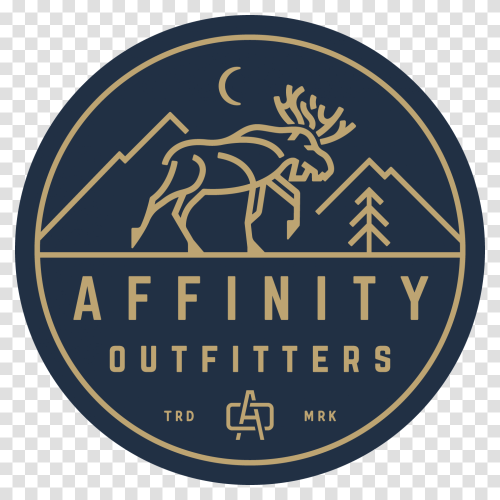 Affinity Outfitters Logo Circular Hypnotism, Trademark, Emblem, Coin Transparent Png