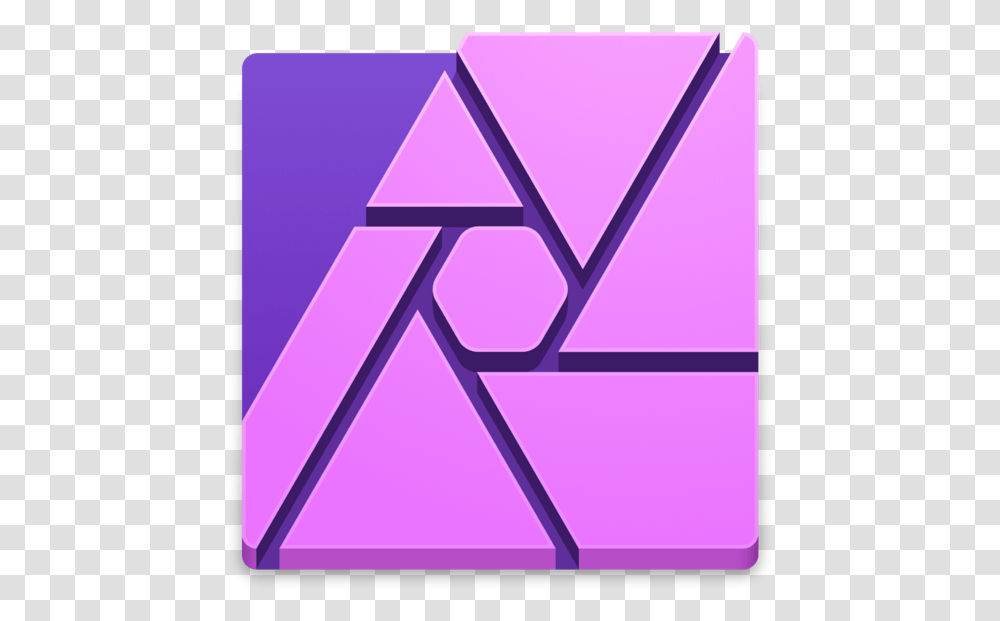 Affinity Photo Logo, Alphabet, Triangle, Purple Transparent Png