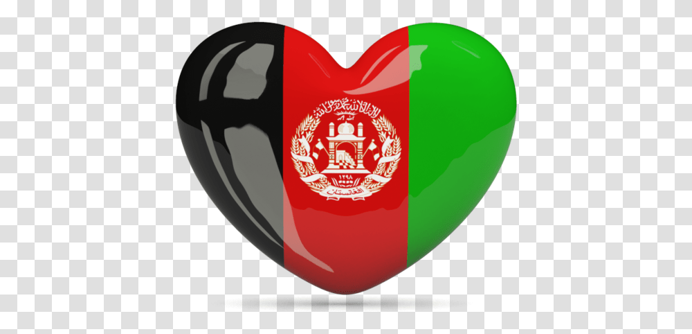 Afghanistan Flag Afghani Flag In Heart, Ball, Ketchup, Food, Logo Transparent Png