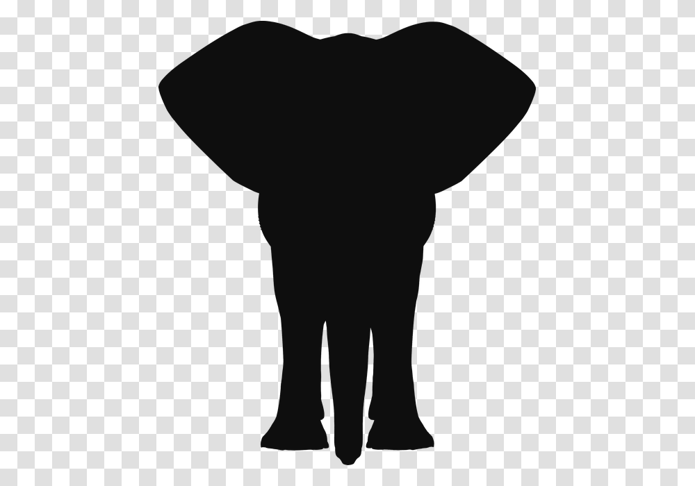 Africa Animal Asia Elephant Mammal Pachyderm Elephant Silhouette Front View, Person, Human, Light Transparent Png