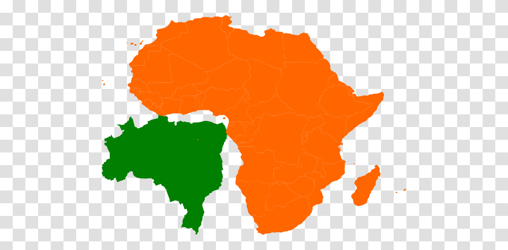 Africa Brazil Map Clip Art, Diagram, Plot, Atlas, Bonfire Transparent Png