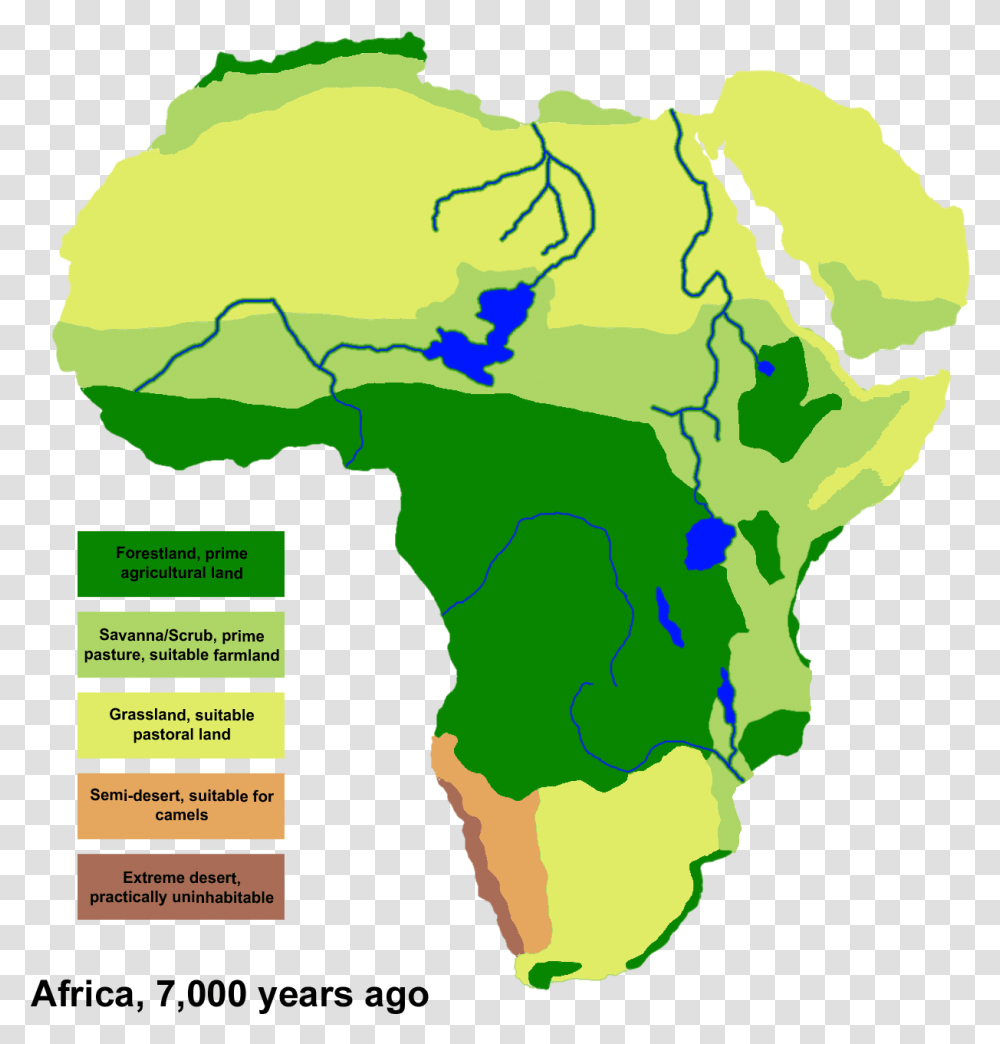 Africa Climate 7000bp Savanna Biome Africa Map, Diagram, Plot, Atlas, Poster Transparent Png