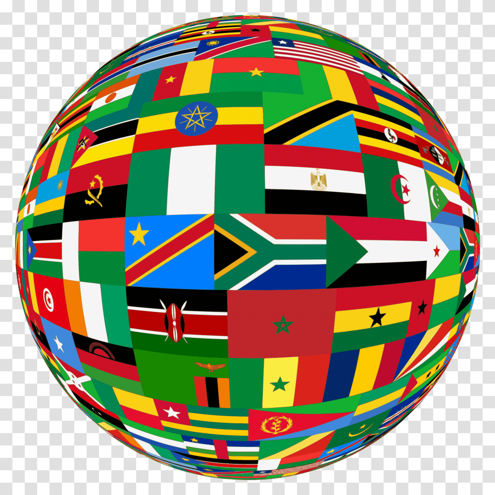 Africa Flags Sphere Icons, Outer Space, Astronomy, Universe, Planet Transparent Png