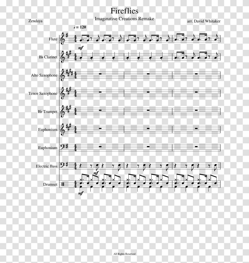 Africa Toto Clarinet Sheet Music, Gray, World Of Warcraft Transparent Png