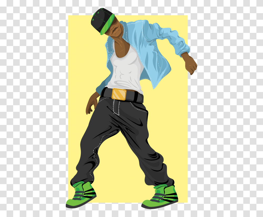 African American Cartoon Artist Black American Hip Hop Cartoon, Person, Sleeve, Pants Transparent Png
