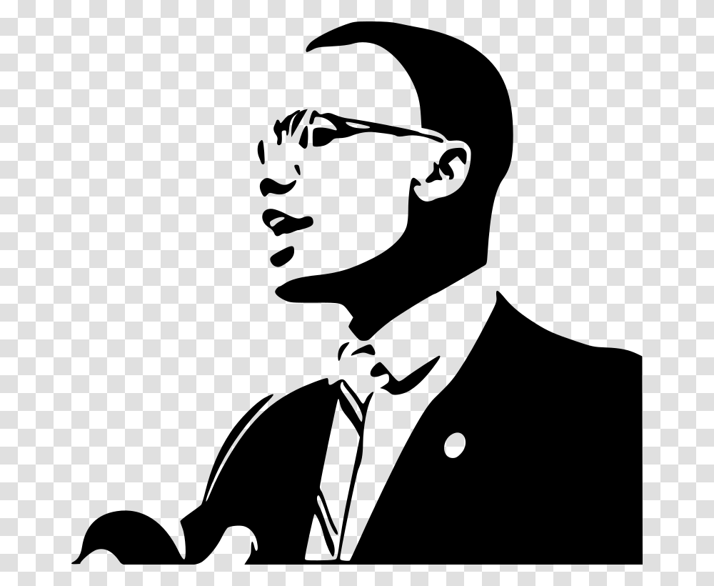 African American Civil Rights Movement African American Malcolm X Clipart, Gray Transparent Png