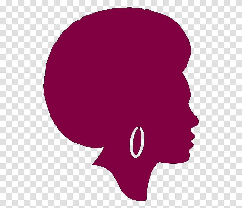 African American Female Silhouette Black Woman Face Silhouette, Apparel, Balloon, Hair Transparent Png