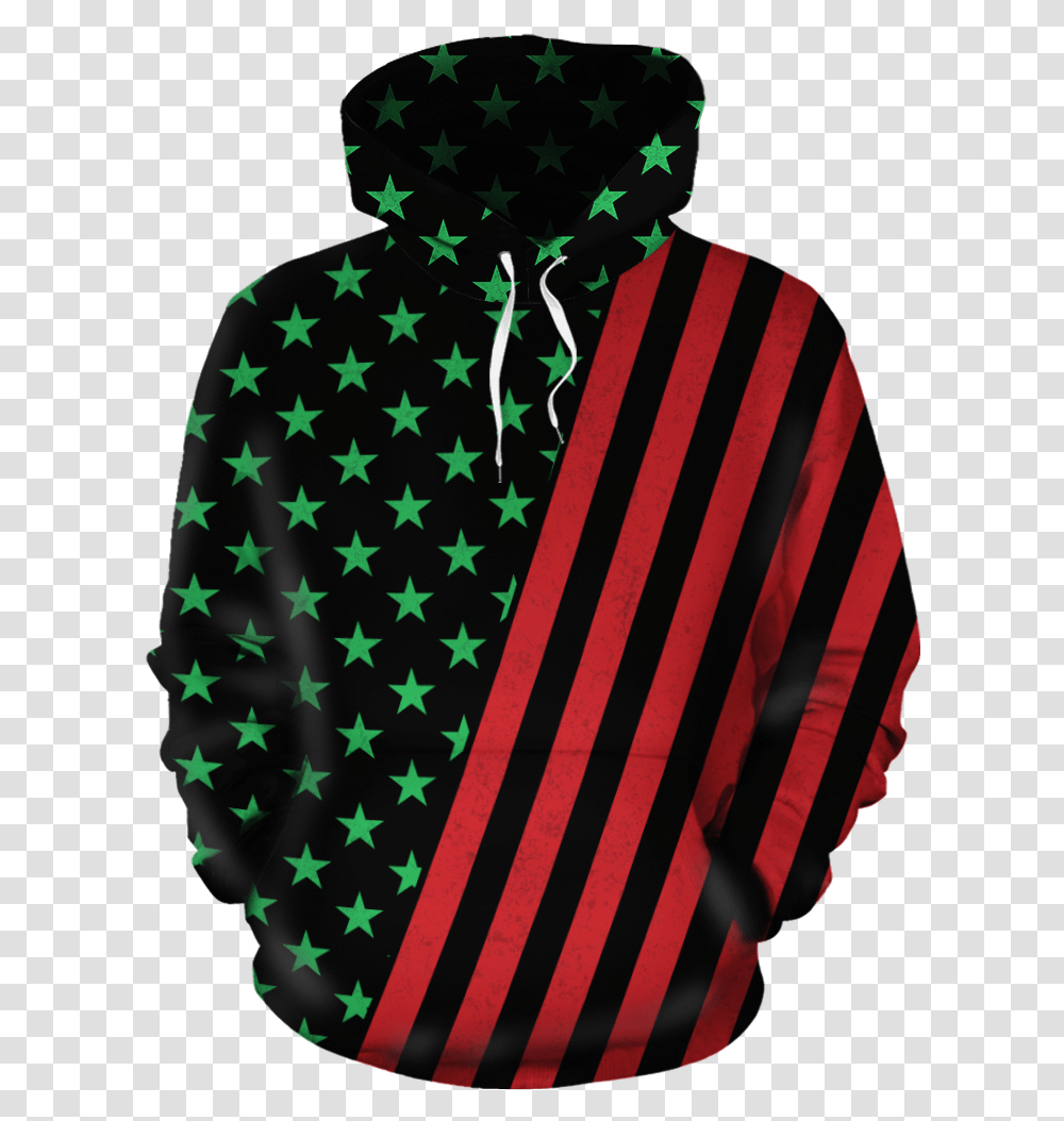 African American Flag All Over HoodieClass Stock Exchange, Apparel, Hat Transparent Png