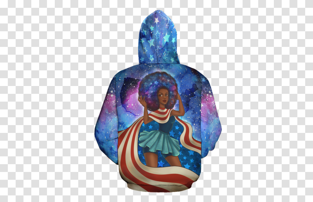African American Girl All Over HoodieClass Visual Arts, Person, Costume, Female Transparent Png