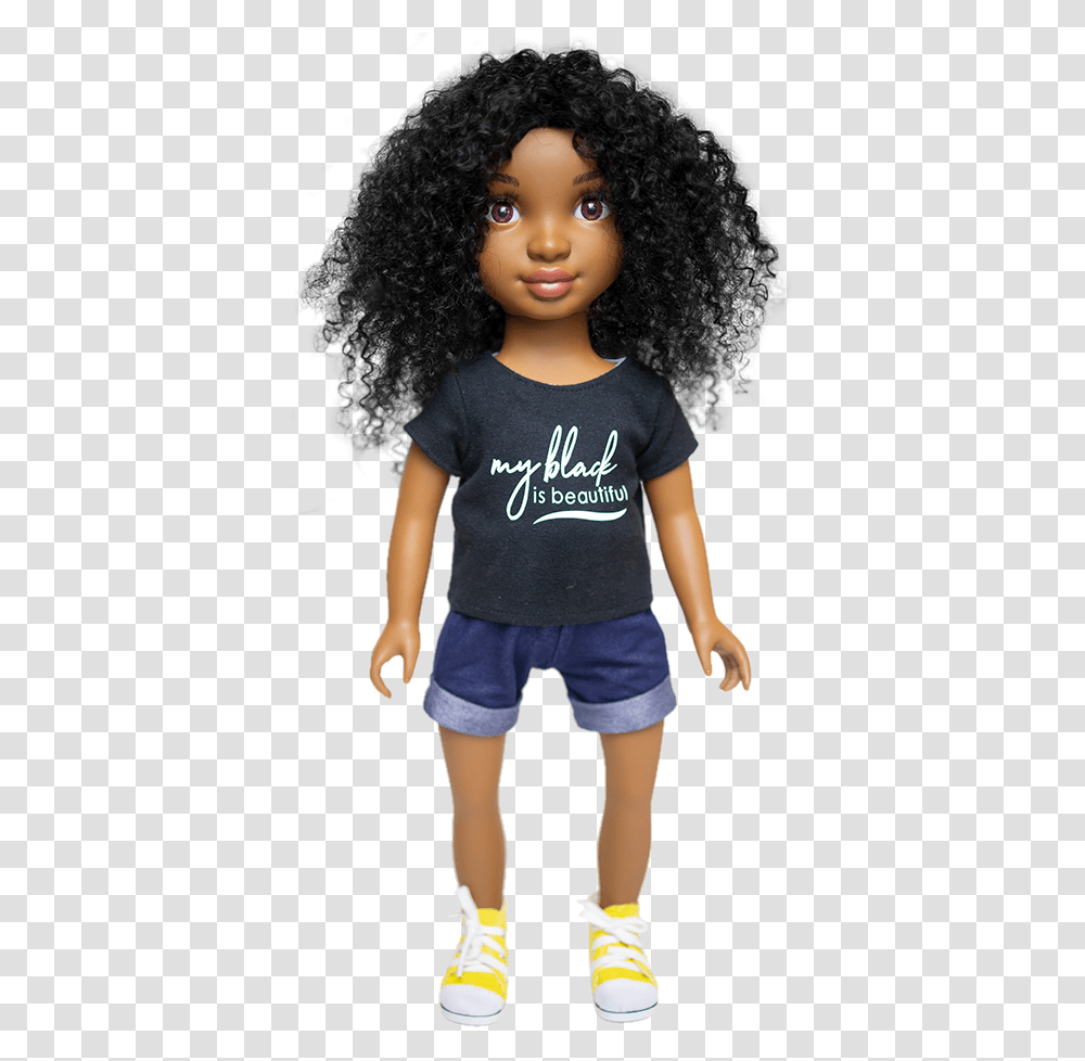 African American Girls Styling And Playing With A Black Healthy Roots Dolls Zoe, Hair, Toy, Person, Human Transparent Png