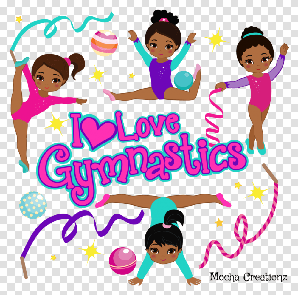 African American Gymnastics Cartoon, Poster, Advertisement, Flyer, Paper Transparent Png
