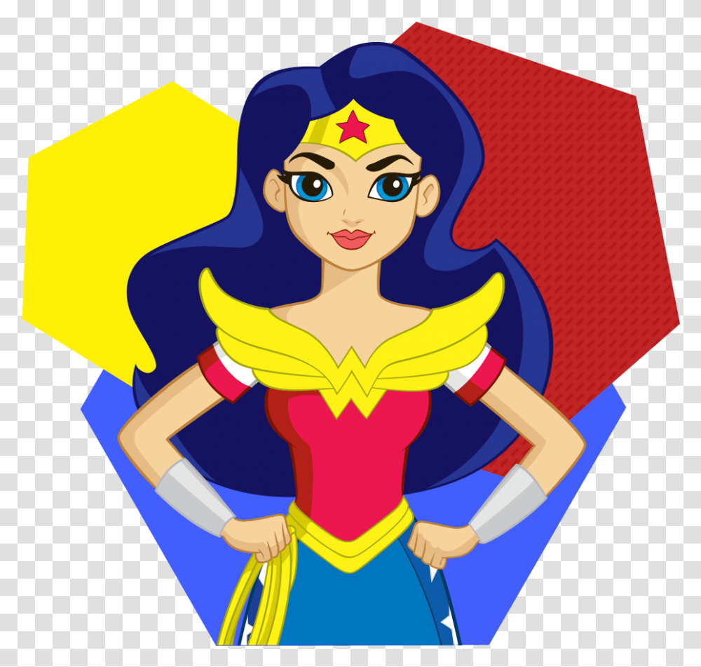 African American Supergirl Wonder Woman Clipart Wonder Woman Cartoon Dc, Logo, Trademark Transparent Png