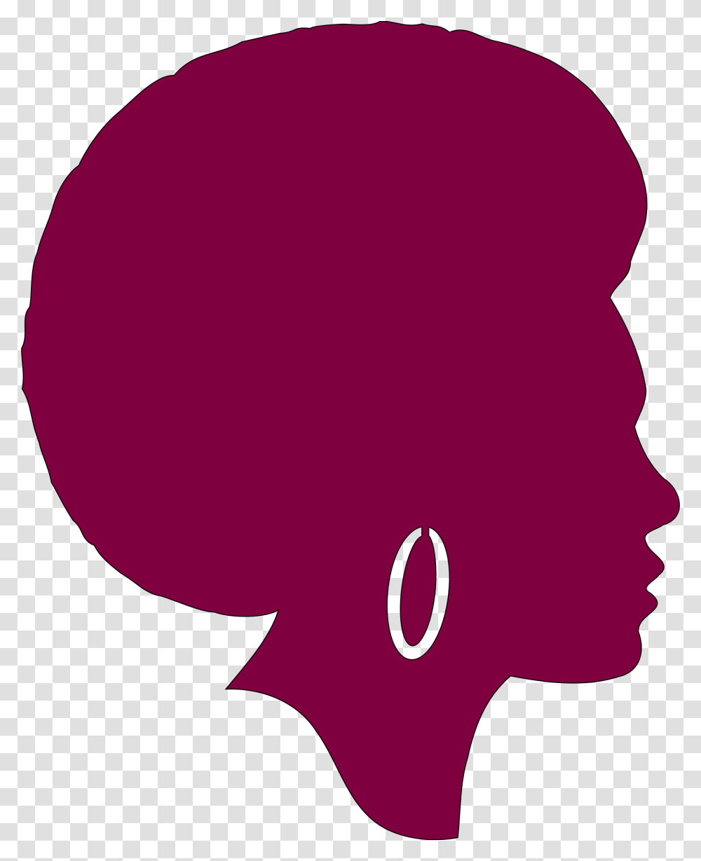 African American Woman Face Silhouette Silhouette Afro Lady, Apparel, Balloon, Head Transparent Png