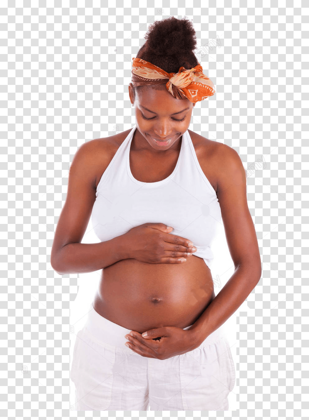 African American Woman Pregnant Belly, Person, Female, Hat Transparent Png