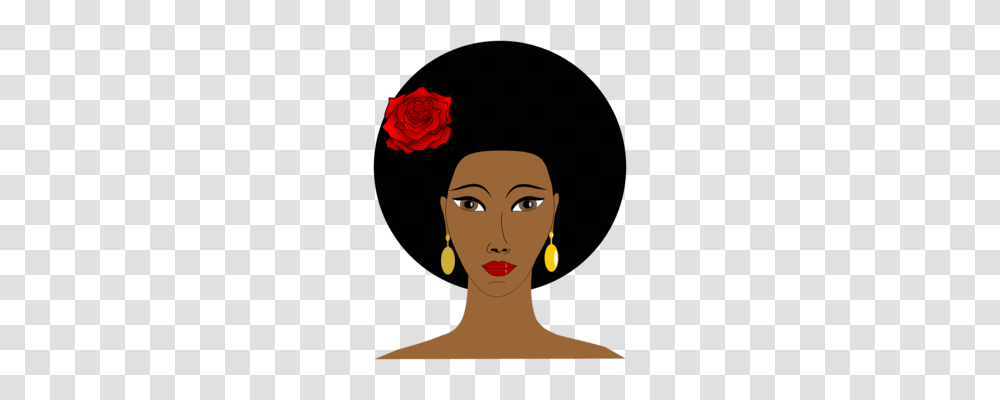 African Americans Black Woman Female Art, Face, Rose, Flower, Plant Transparent Png