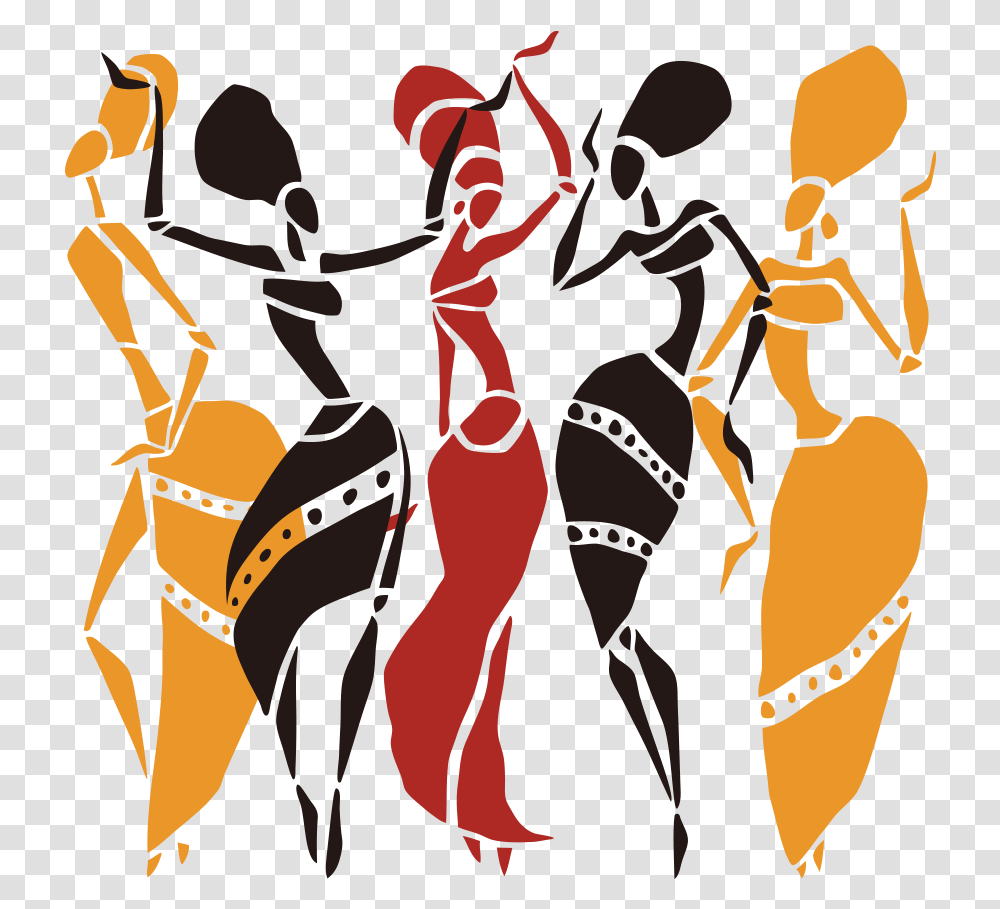 African Dance Illustration Happy Emancipation Day Trinidad And Tobago, Crowd Transparent Png