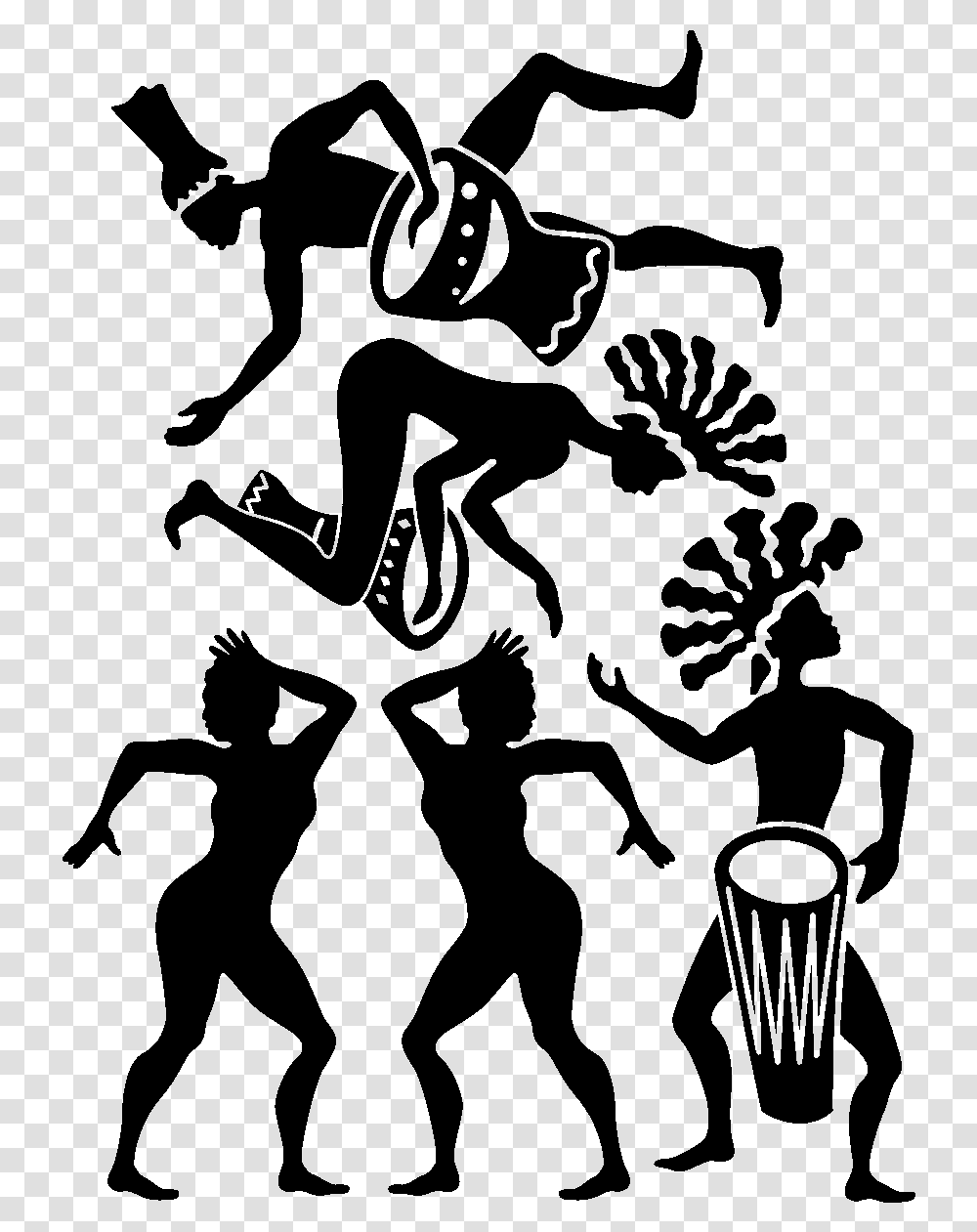 African Dancer Silhouette, Gray, World Of Warcraft Transparent Png