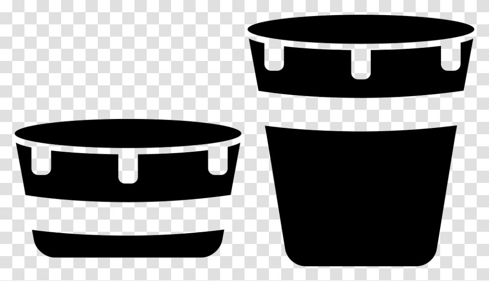 African Drum Set With Design Icon Free Download, Bowl, Pot, Dutch Oven, Stencil Transparent Png