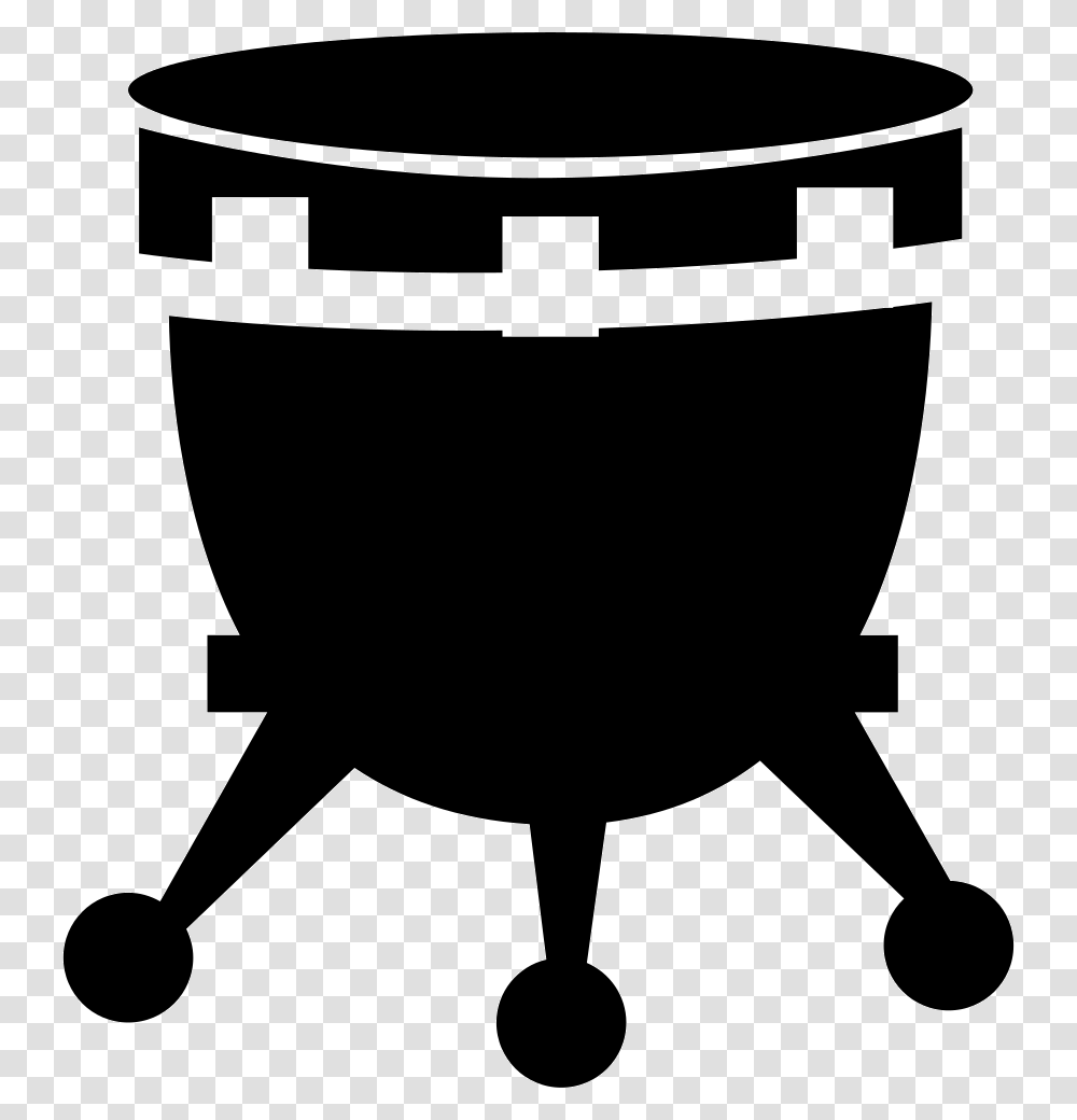 African Drum With Stand Icon Free Download, Percussion, Musical Instrument, Stencil, Leisure Activities Transparent Png