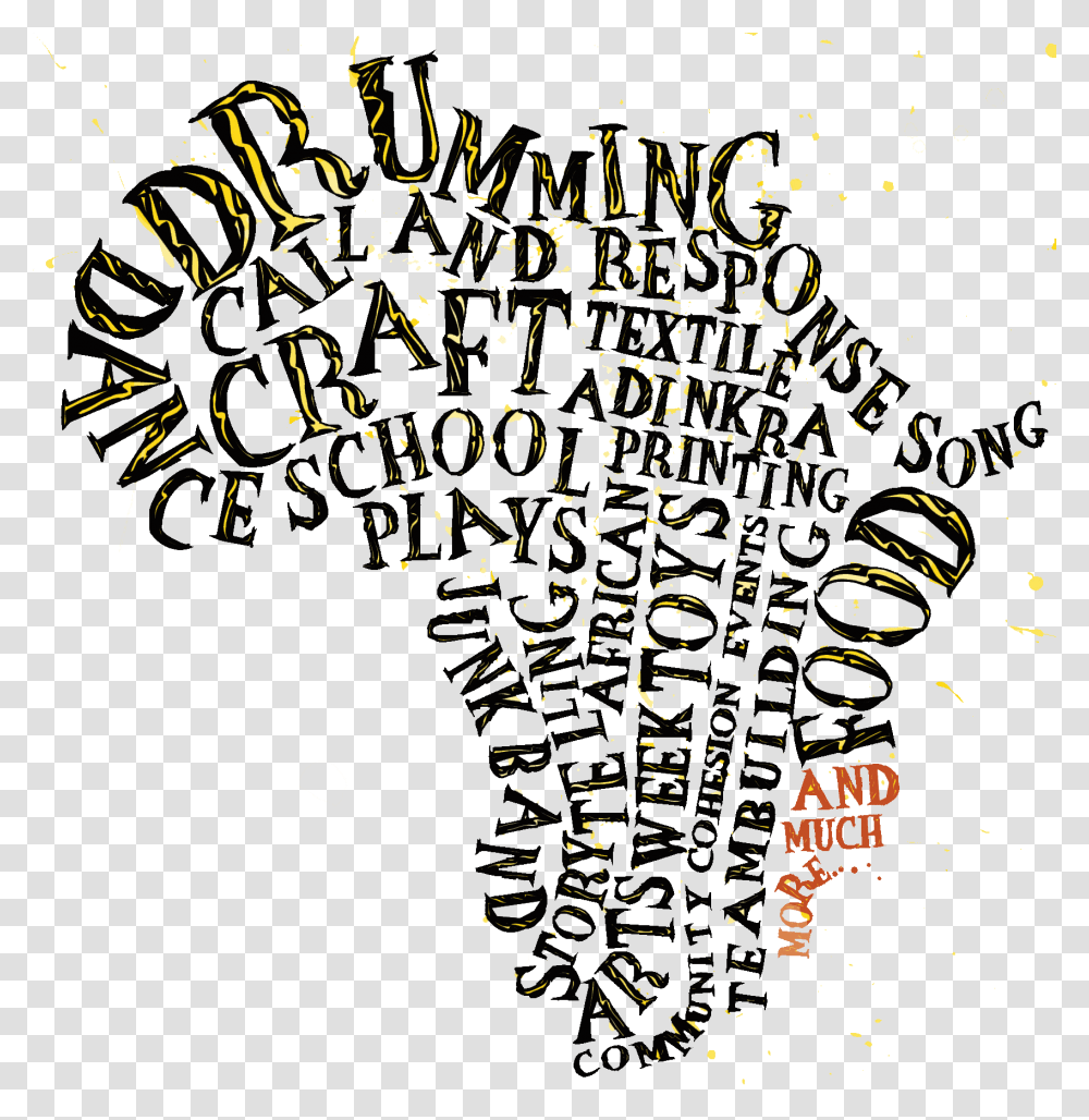 African Drums Calligraphy, Poster, Advertisement Transparent Png