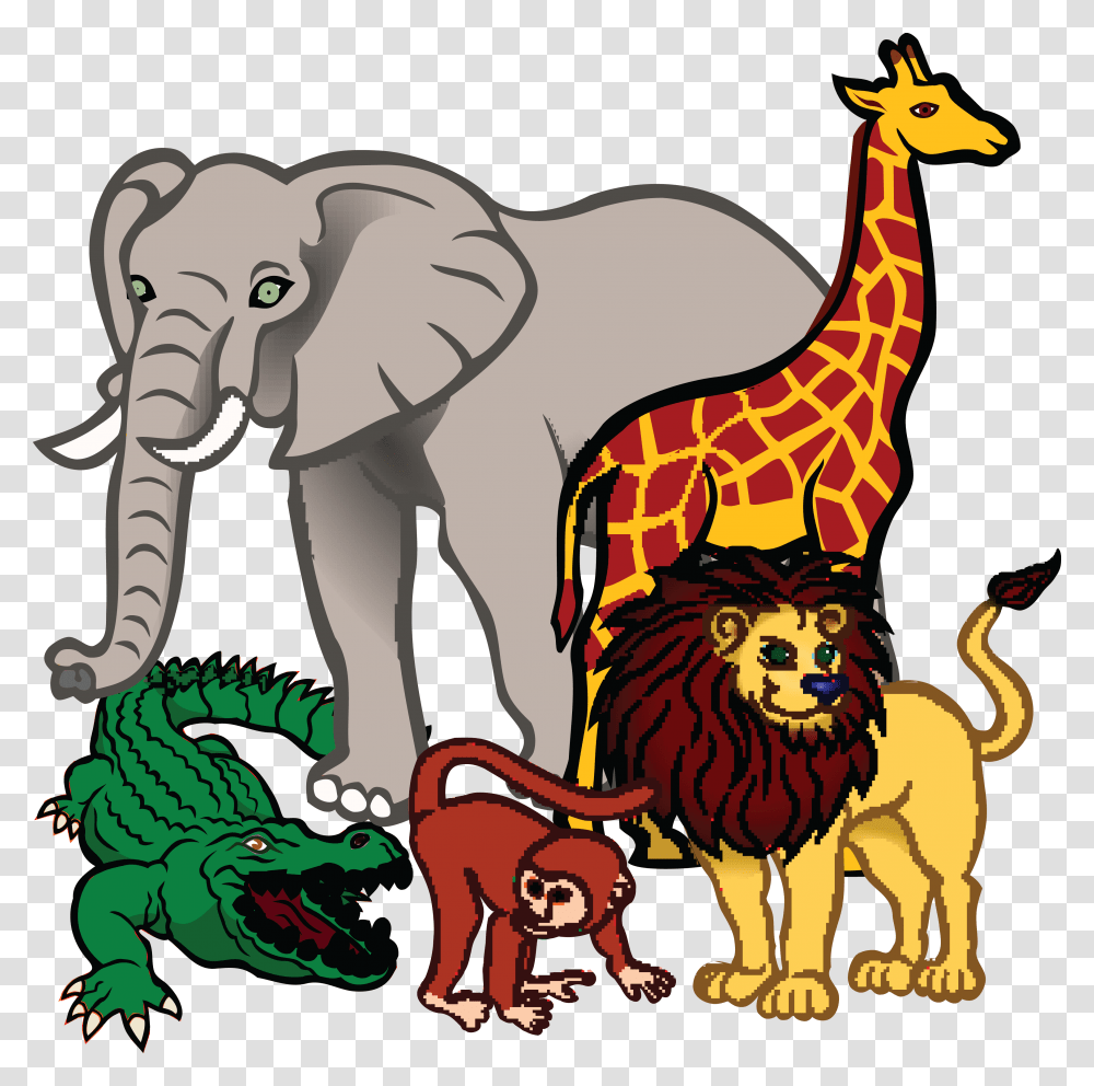 African Elephant, Wildlife, Animal, Mammal, Giraffe Transparent Png