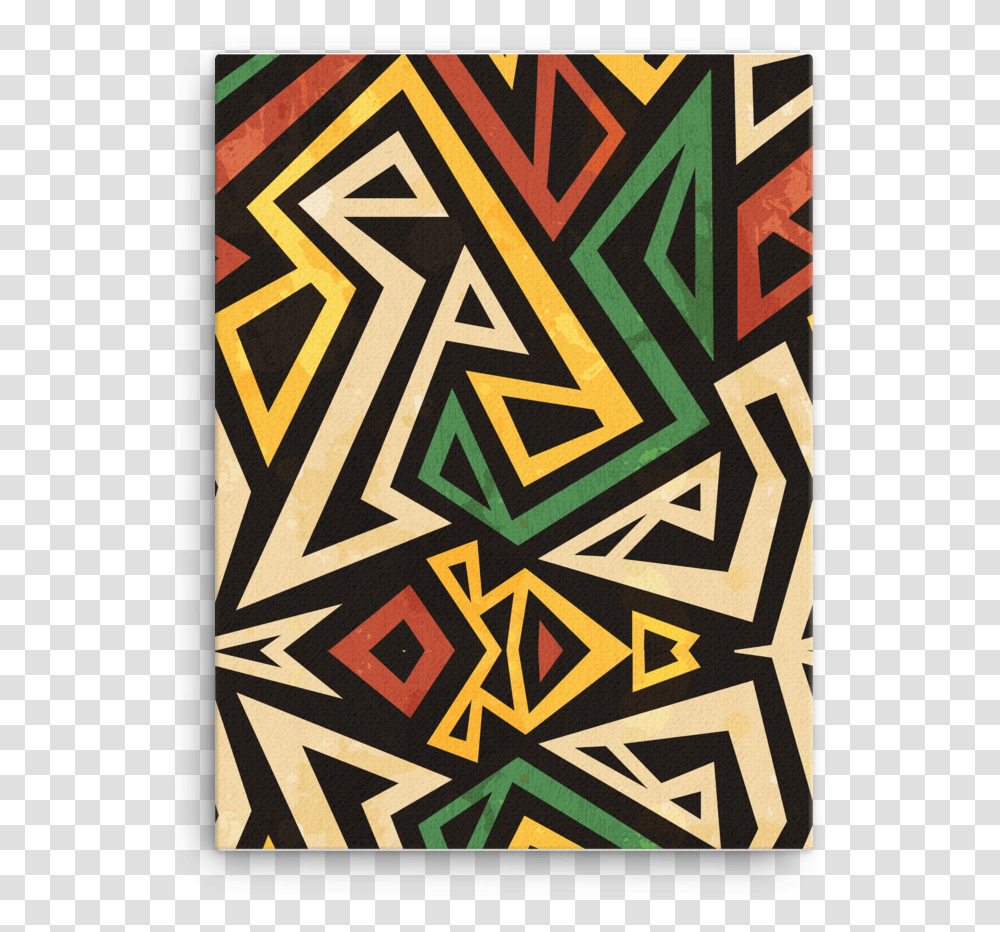 African Geometric Pattern Canvas 18x24 - Blue Apple Designs, Modern Art, Rug, Graphics Transparent Png