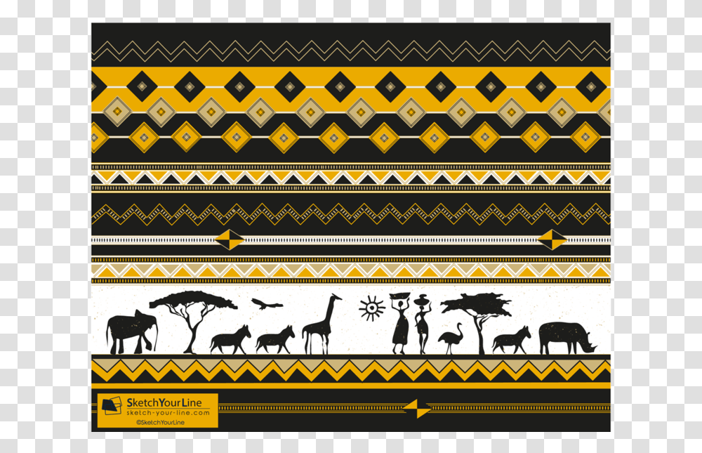 African Images Rectangular Greeting CardsClass Herd, Poster, Pattern, Horse, Bird Transparent Png
