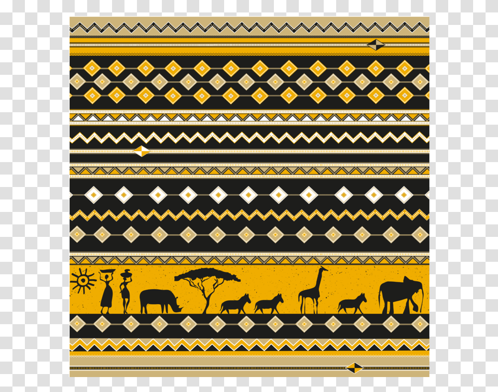 African Images Square PlacematClass African Design, Pattern, Bird, Animal, Gold Transparent Png