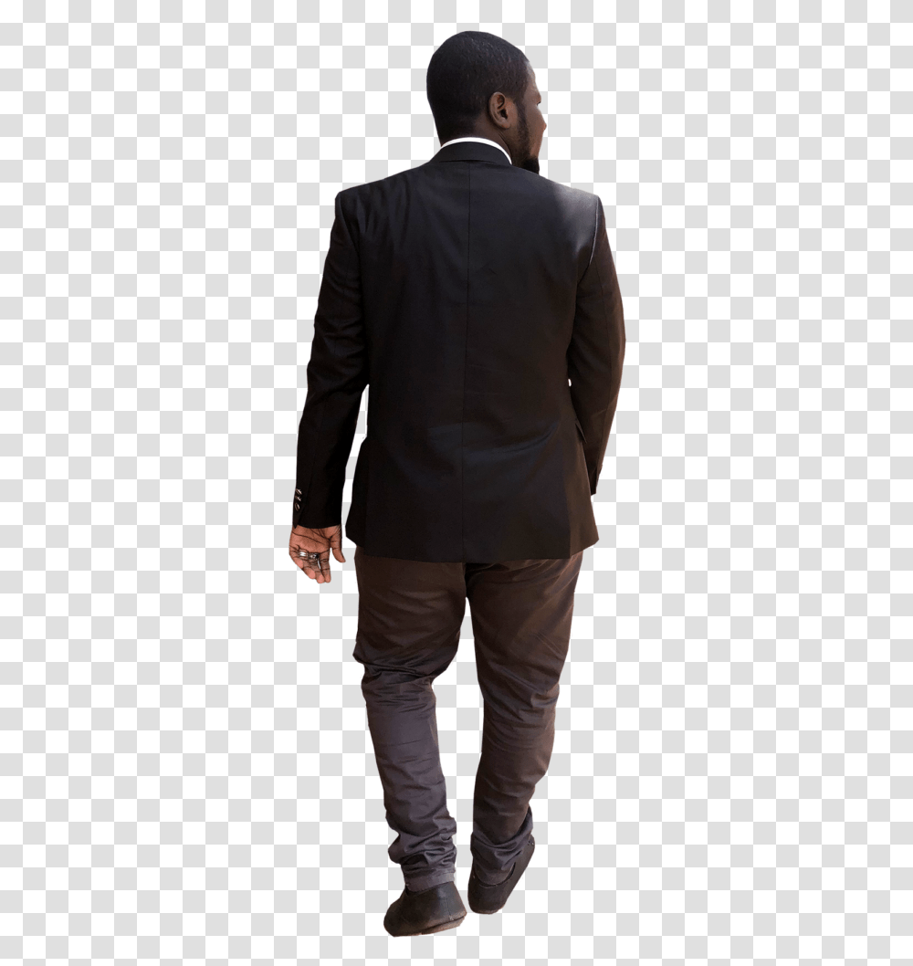 African Man Walking Away, Apparel, Coat, Overcoat Transparent Png