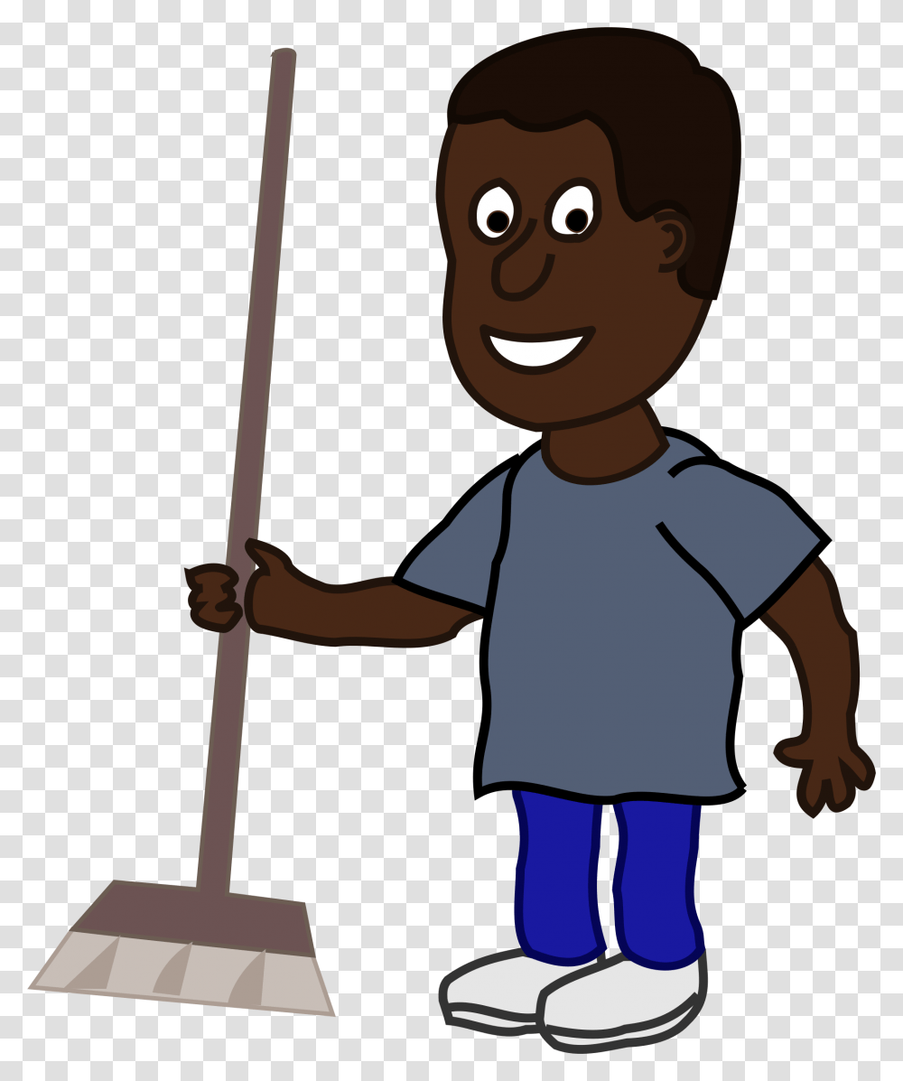 African Man With Broom Clip Arts Man With Broom, Person, Human Transparent Png