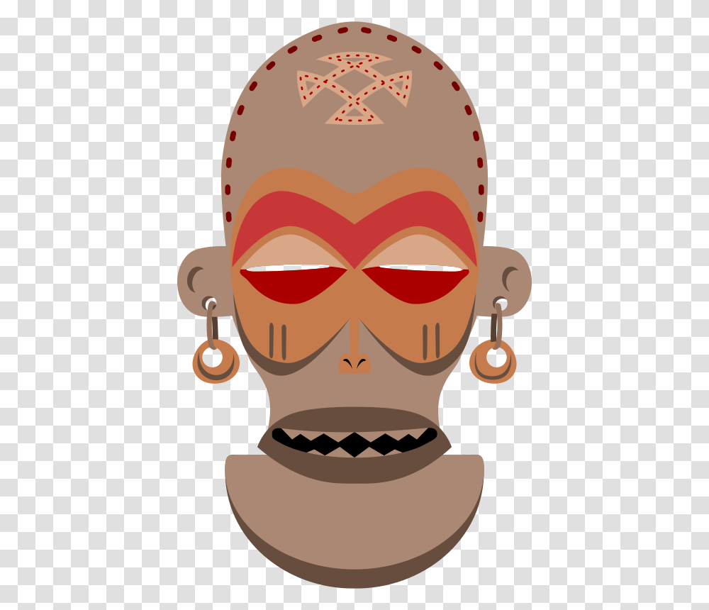 African Mask Chokwe Angola Zaire, Religion, Head, Pillow, Cushion Transparent Png
