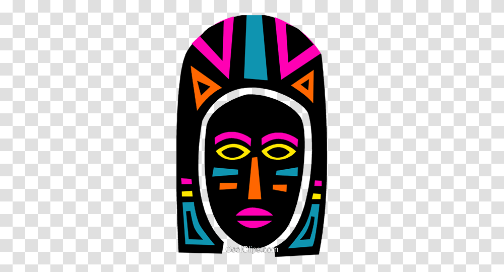 African Mask Royalty Free Vector Clip Art Illustration, Poster, Advertisement, Light Transparent Png