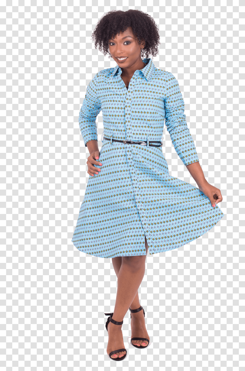 African Print Fabric Girl, Dress, Female, Person Transparent Png