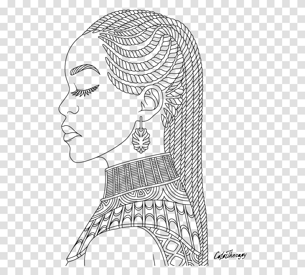 African Queen Coloring Pages, Gray, World Of Warcraft Transparent Png