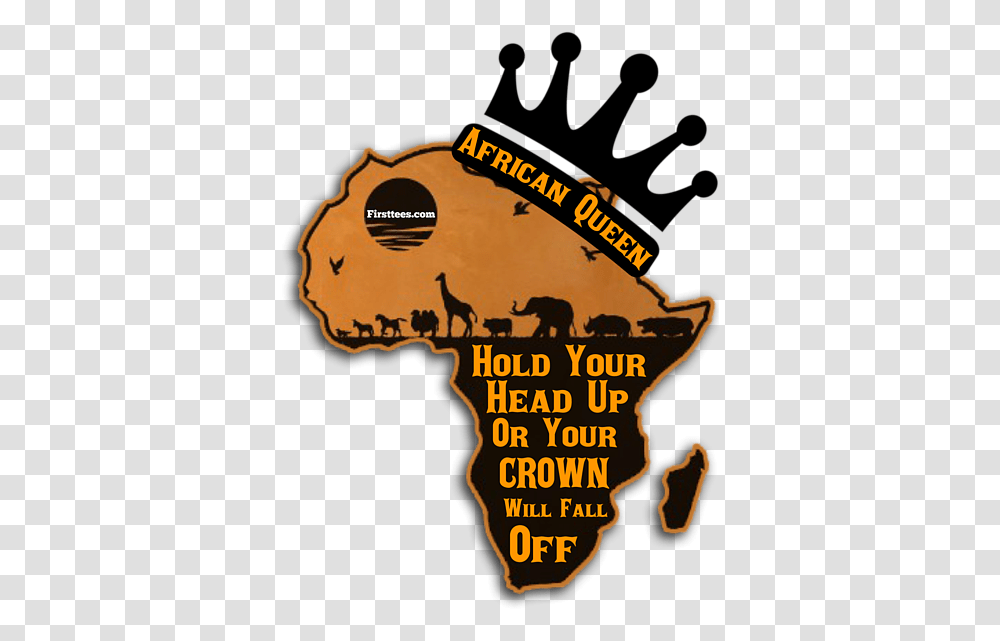 African Queen Redrawn Map Of Africa, Text, Poster, Advertisement, Alphabet Transparent Png