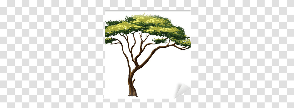 African Tree Wall Mural Pixers We African Animals Clipart, Plant, Bush, Vegetation, Painting Transparent Png