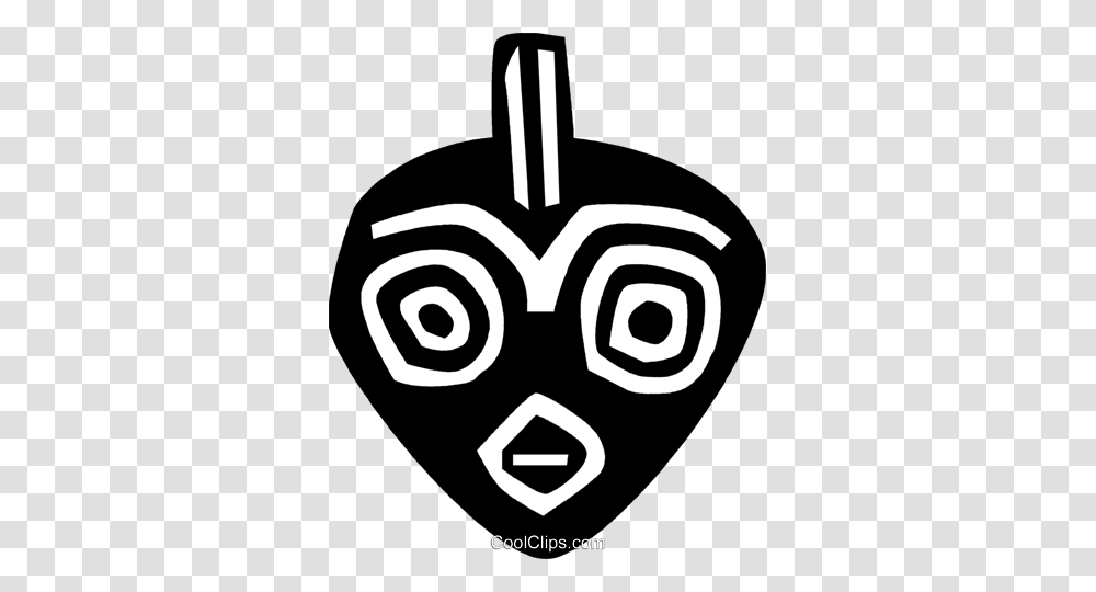 African Tribal Mask Royalty Free Vector Clip Art Illustration, Stencil, Wasp, Bee Transparent Png