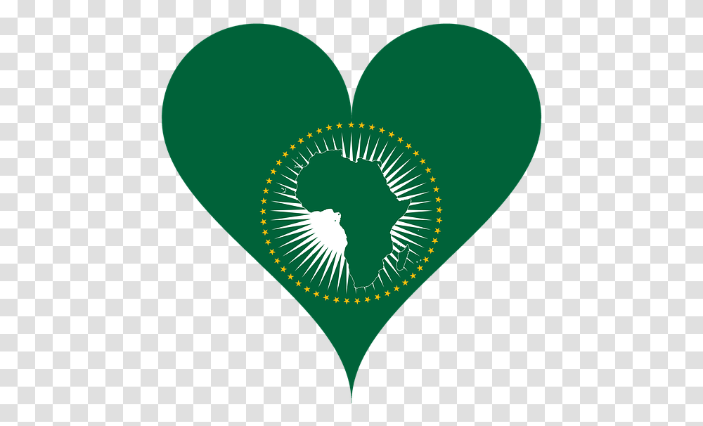 African Union Flag Vector, Heart, Balloon, Light Transparent Png