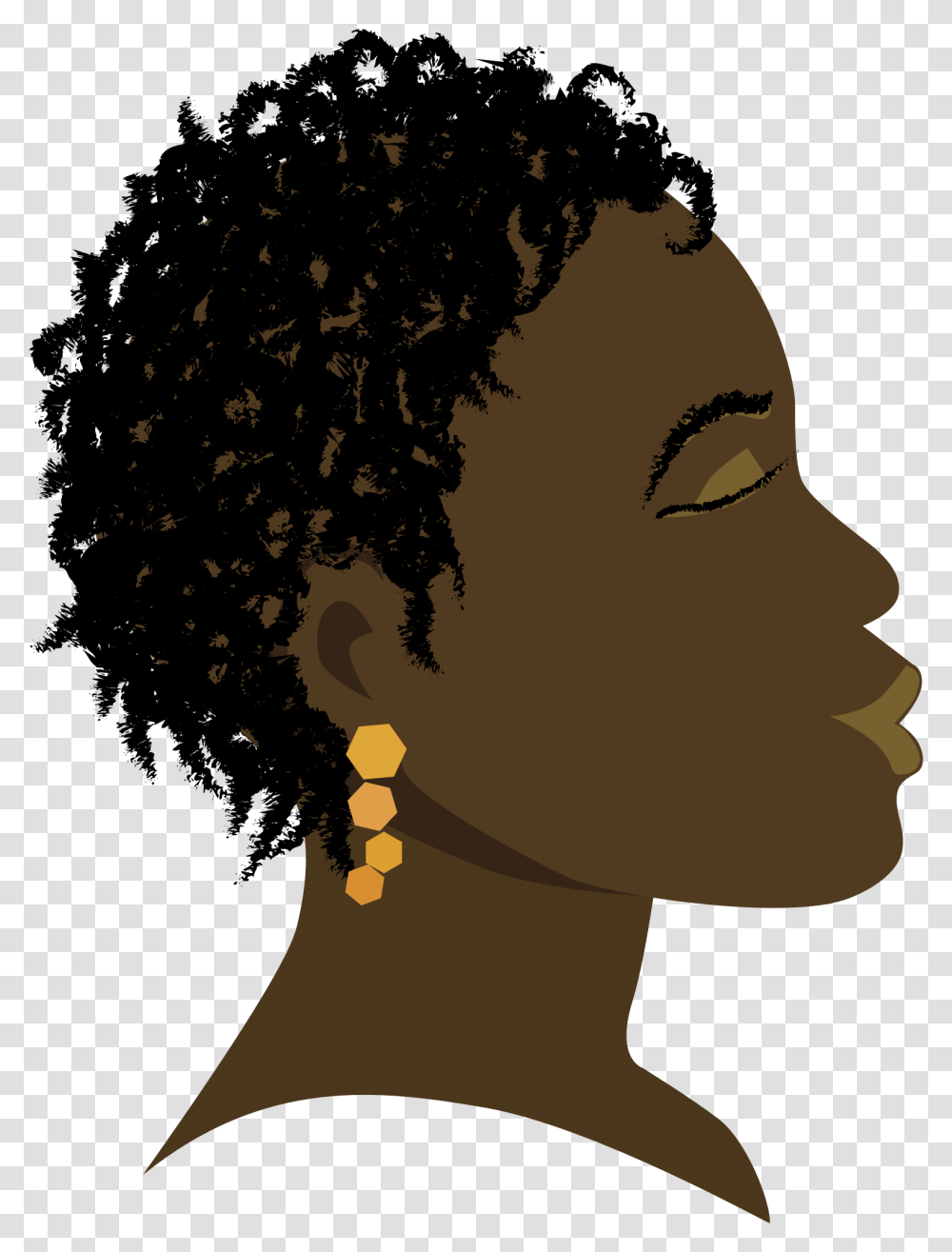 Afro African Lady Clipart Free, Hair, Head Transparent Png
