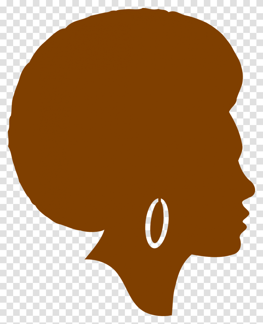 Afro American African Black Silhouette Girl Woman Free Silhouette, Head, Face, Balloon Transparent Png