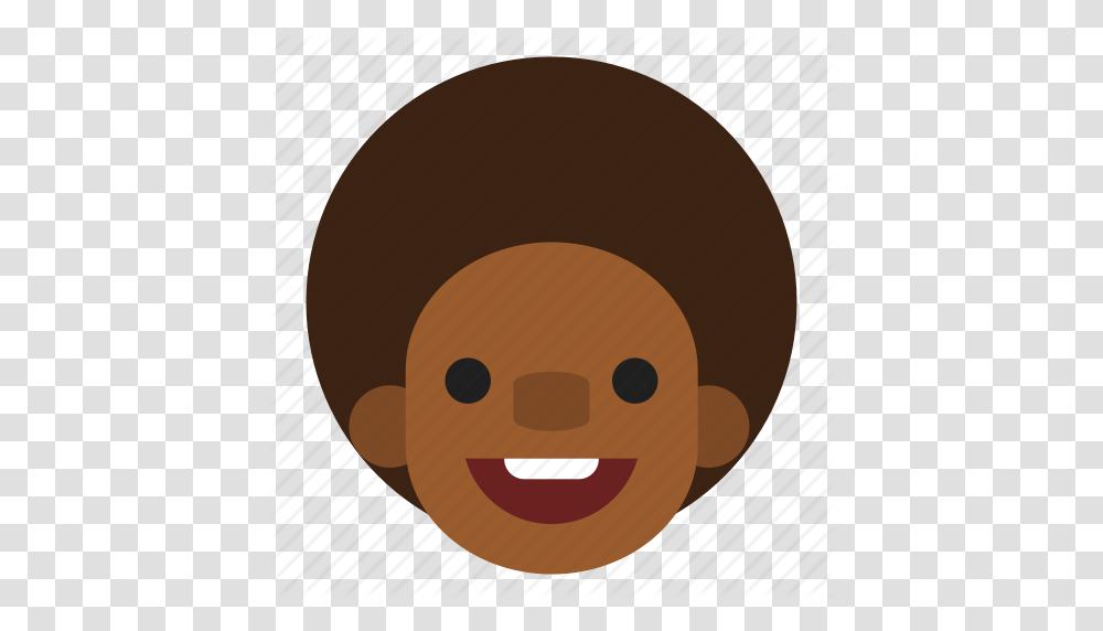 Afro Black Face Guy Head Male Man Icon, Hair, Tape Transparent Png