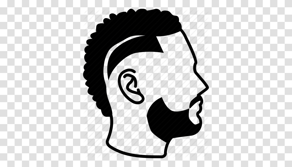 Afro Curly Fade Faux Hawk Hair Hairstyle Mohawk Icon, Piano, Stencil Transparent Png