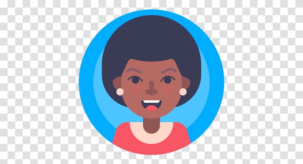 Afro Female Person Woman Free Icon Of Xmas Giveaway Clip Art, Face, Label, Text, Head Transparent Png