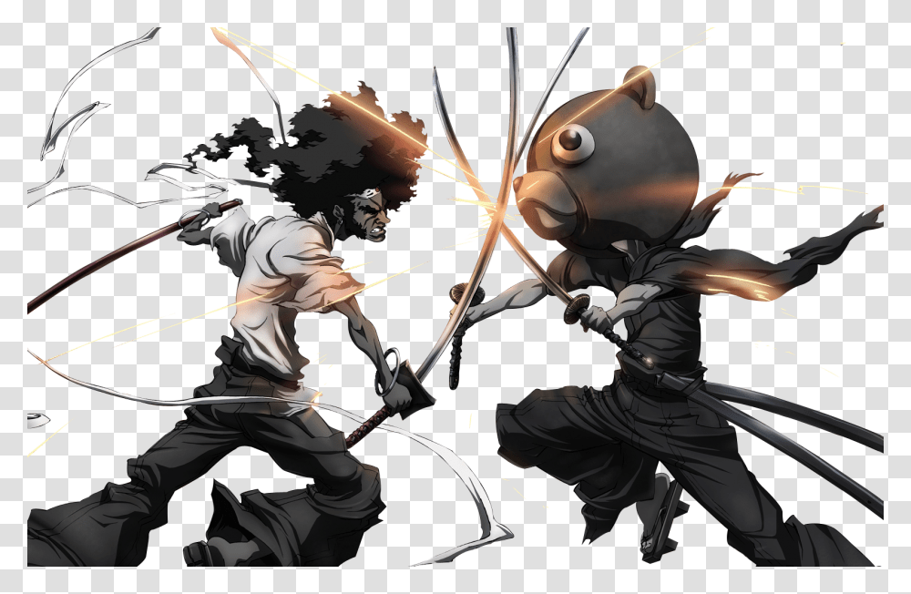 Afro Samurai, Person, Ninja, Sport, Archery Transparent Png