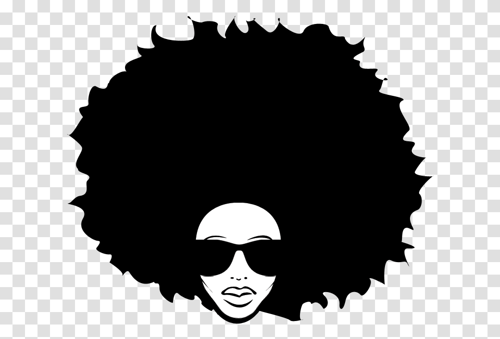 Afro Textured Hair Black African American Big Hair Black Fat Woman Silhouette, Sunglasses, Accessories, Accessory, Person Transparent Png