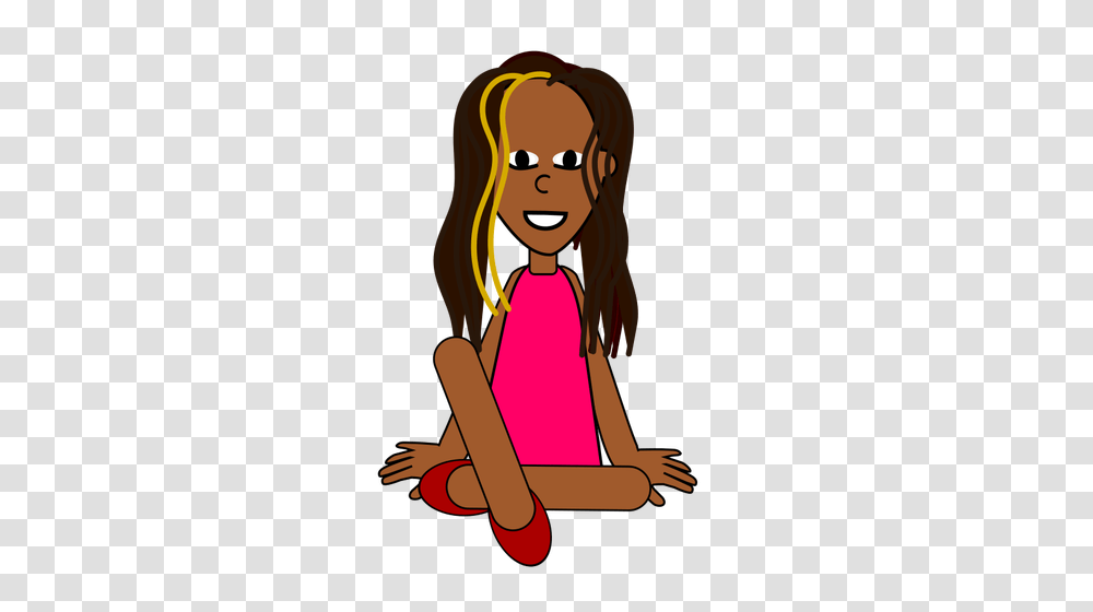 Afroamerican Girl Sitting, Female, Face, Outdoors, Dress Transparent Png