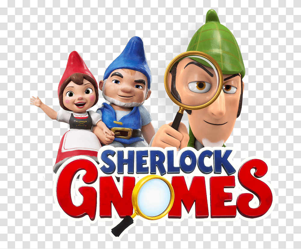 After A String Of Garden Gnome Disappearances In London Sherlock Gnomes 2018 Trailer, Apparel, Person, Human Transparent Png