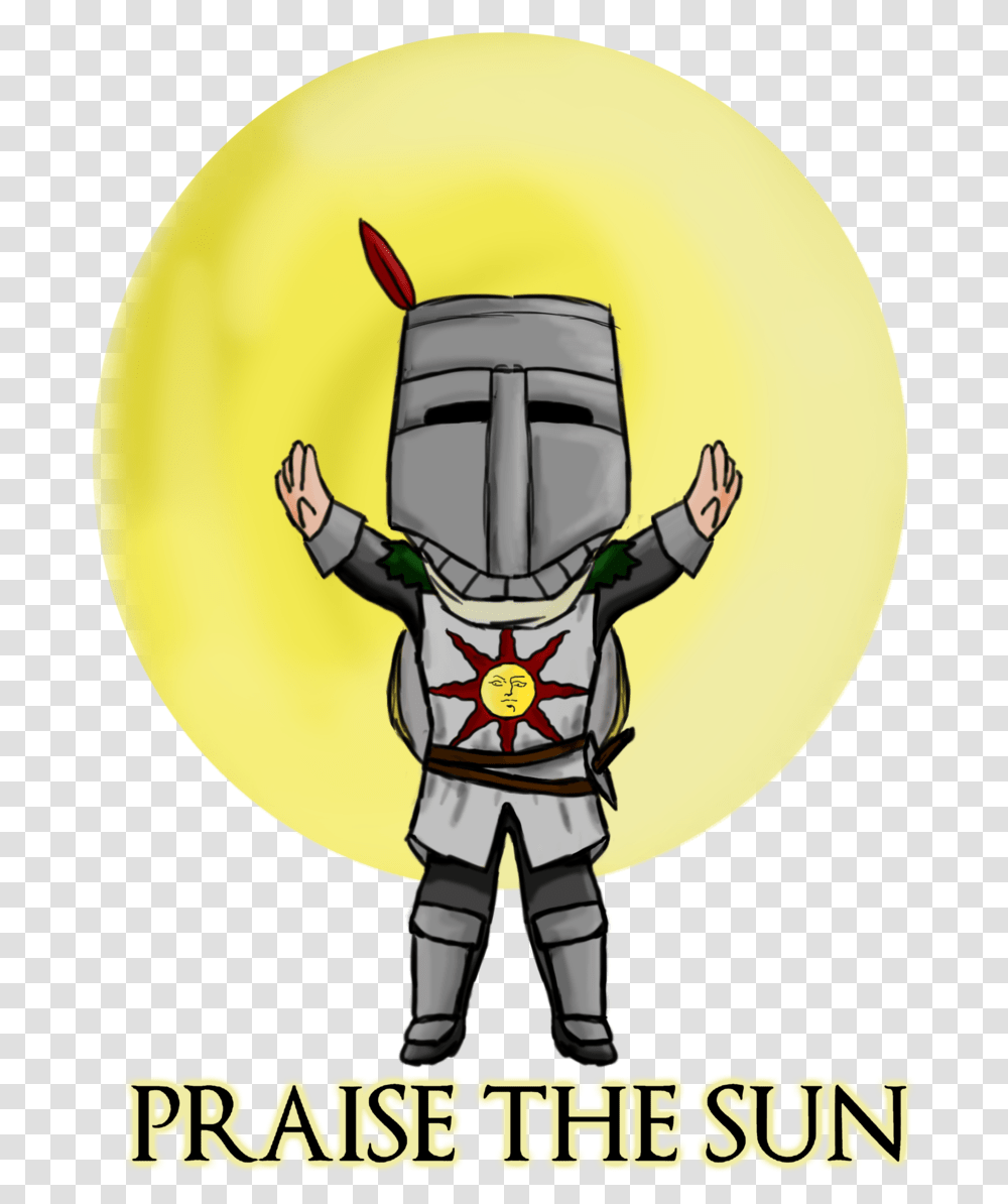 After Defeating Three Lords Of Cinder You Return To Solaire Praise The Sun Meme, Person, Human, Helmet Transparent Png